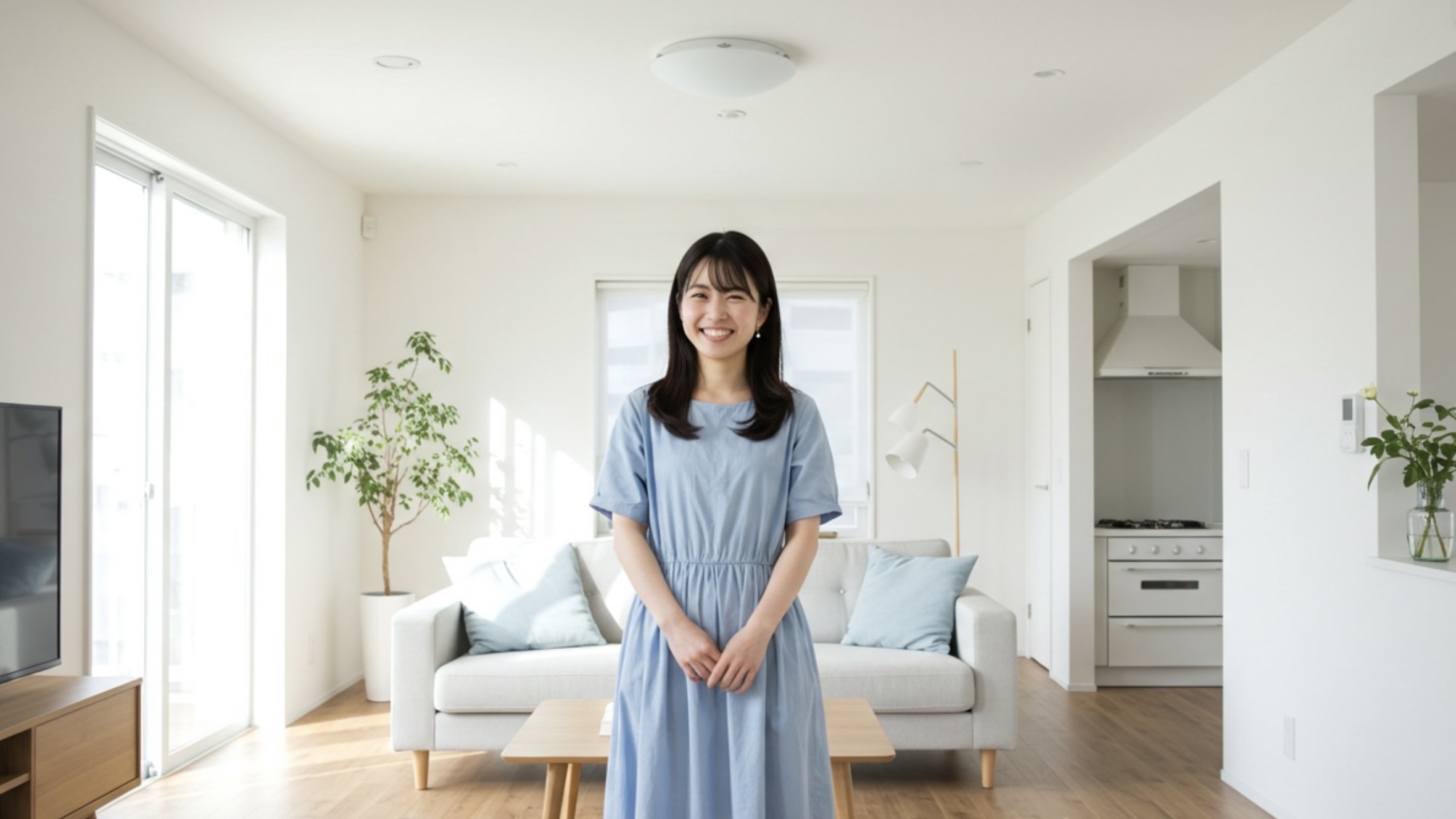 家具家電付きで初期費用や家賃が安い賃貸物件レオパレス21でお部屋探しをした女性