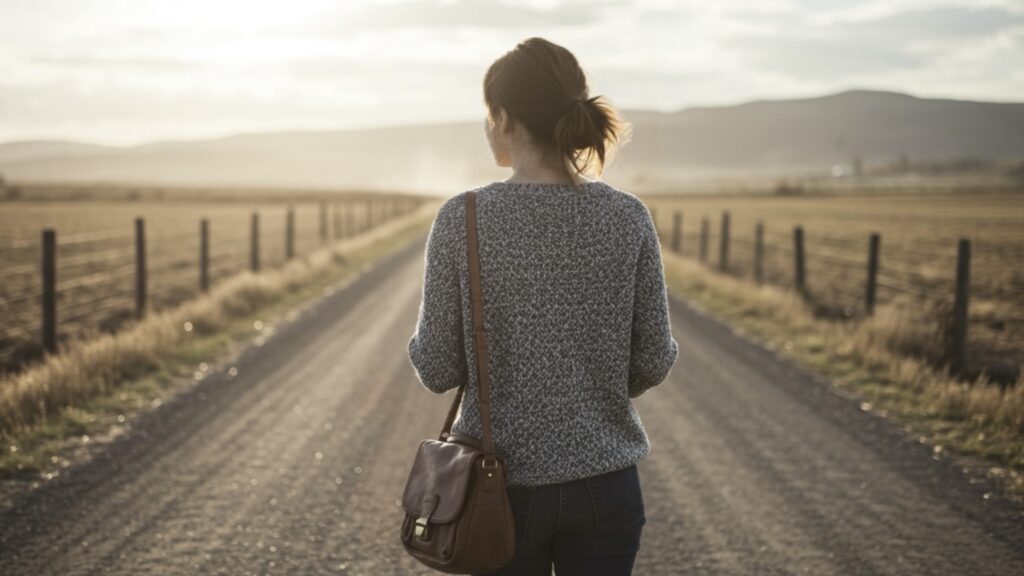 旅のしおり「ひとり時間の有意義な過ごし方」旅路を歩く女性女性