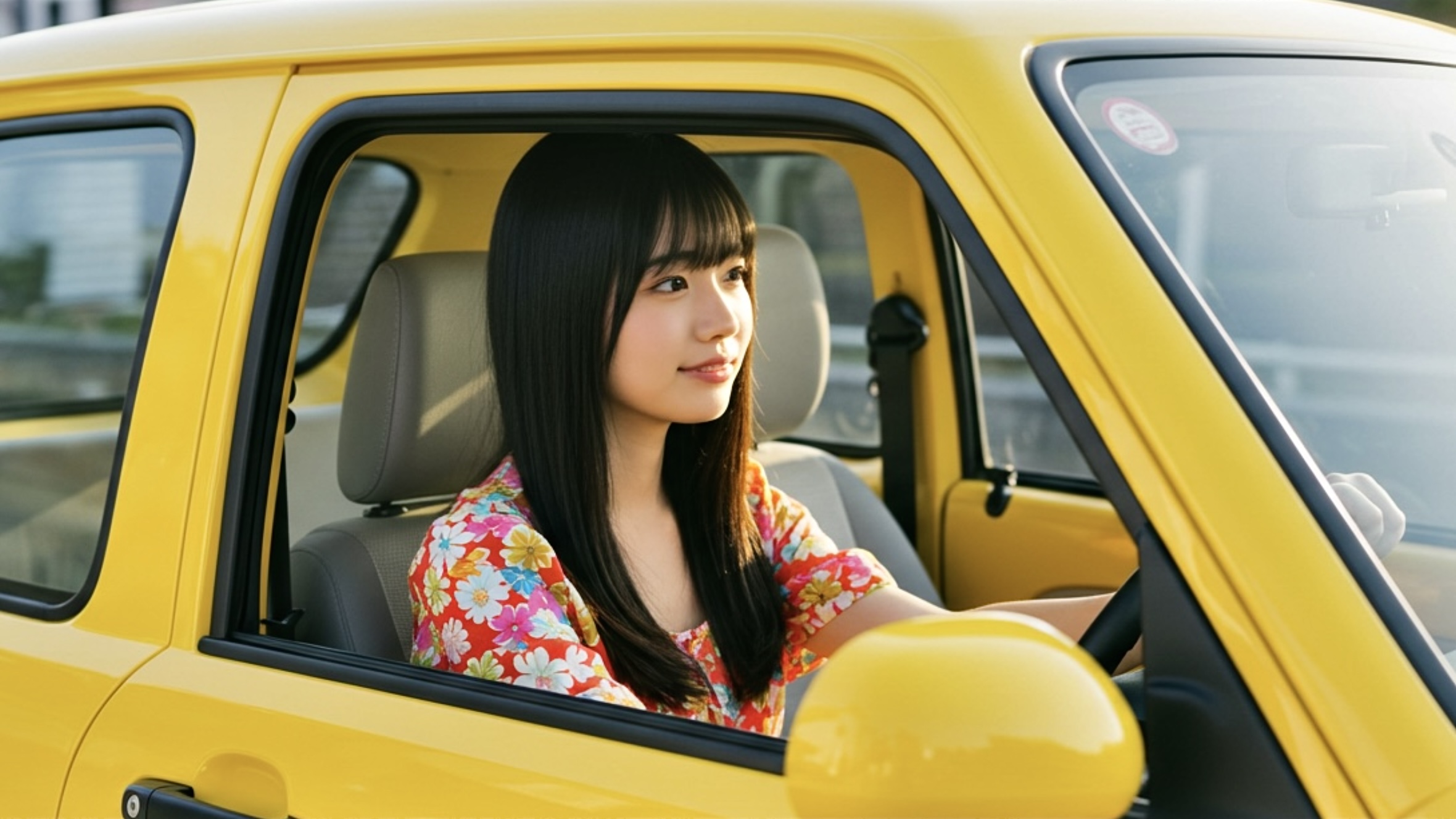 車のサブスクリプションサービス・定額カルモくんで乗る女性