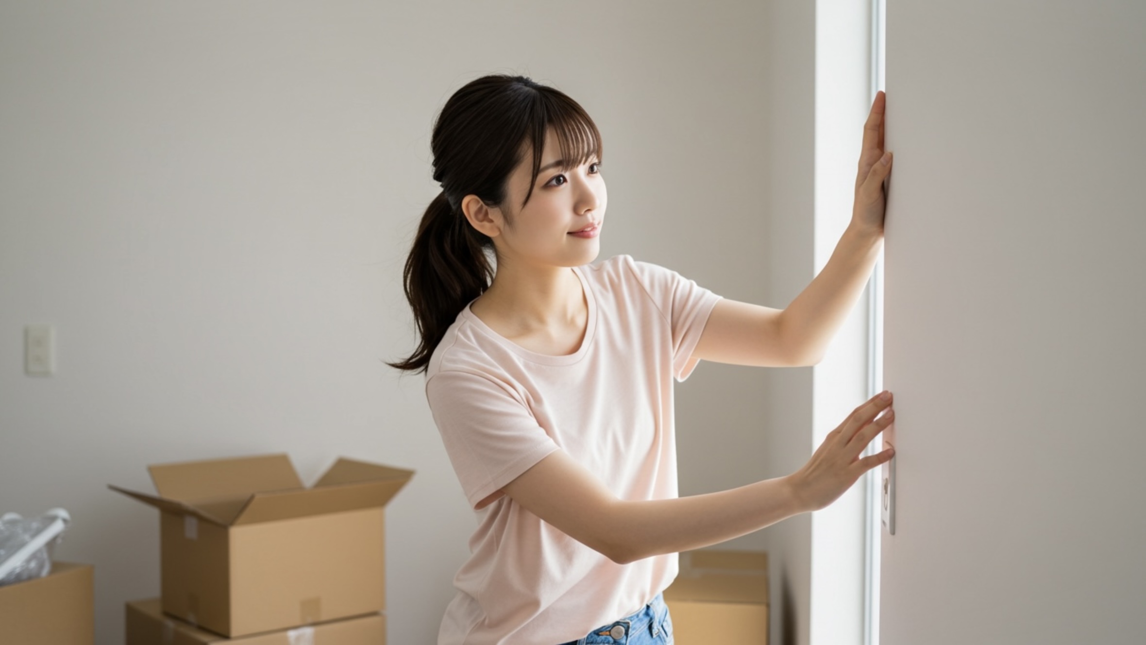 施工不良の不祥事問題のあったレオパレスの部屋の口コミの真相を確認する女性1